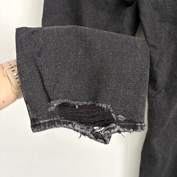 Abercrombie & Fitch Black Curve Love High Rise Ankle Straight Jeans Size 30/10s - Picture 8 of 10